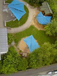 Luftbild der Kindertagesstätte St. Hedwig Höchstadt