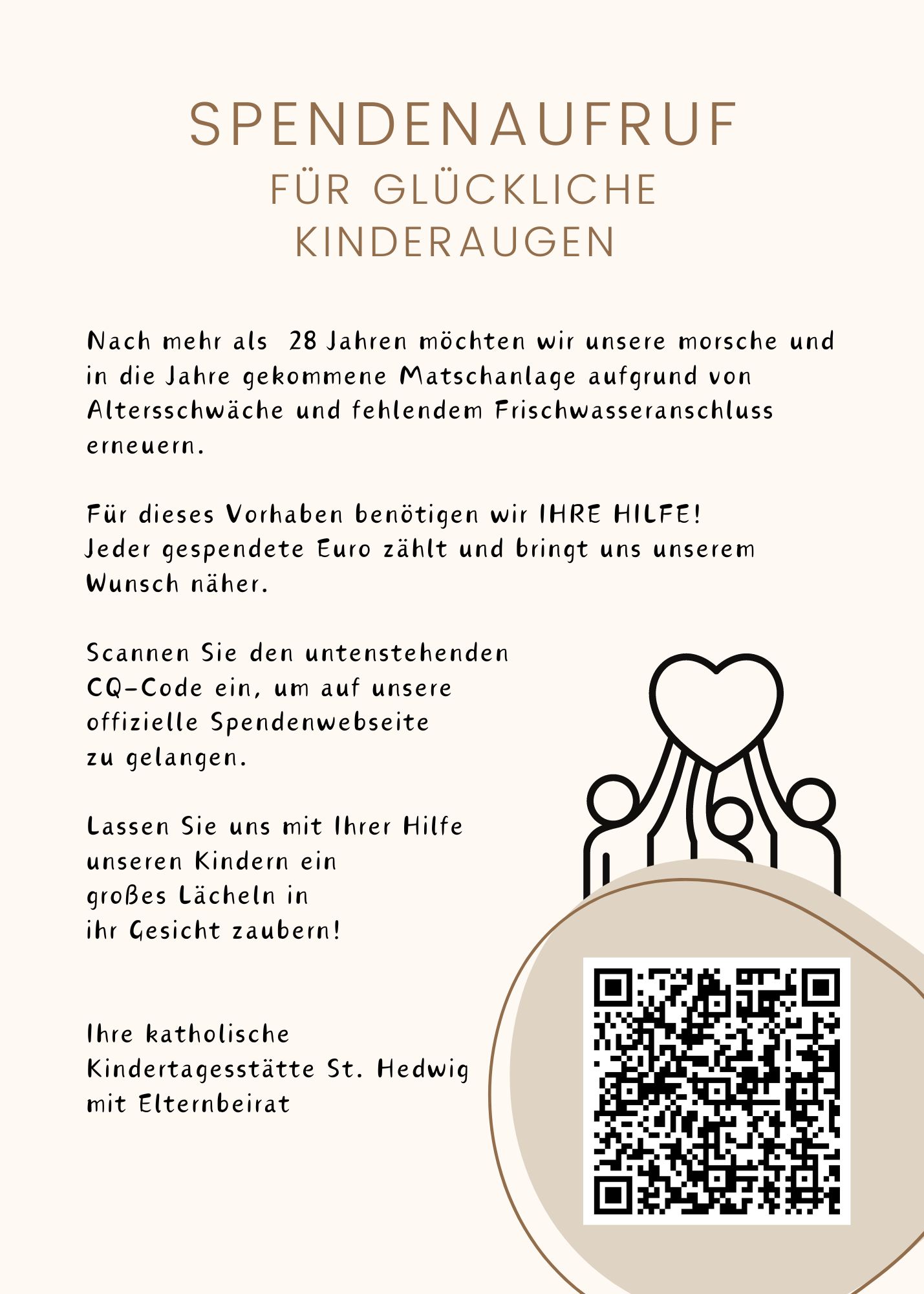 QR Code Spendenaufruf Matschanlage