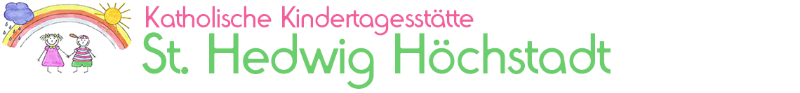 Schriftzug im Kopf der Homepage der Kindertagesstätte St. Hedwig Höchstadt